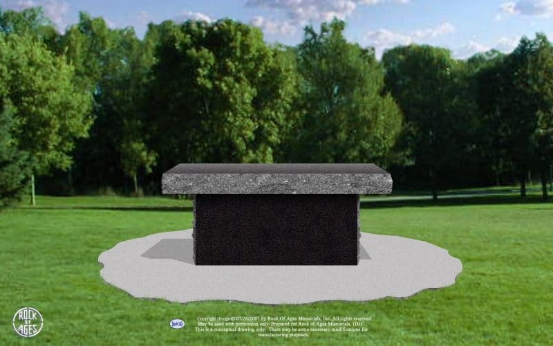 Sinnett Mother and Child Black Memorial Bench