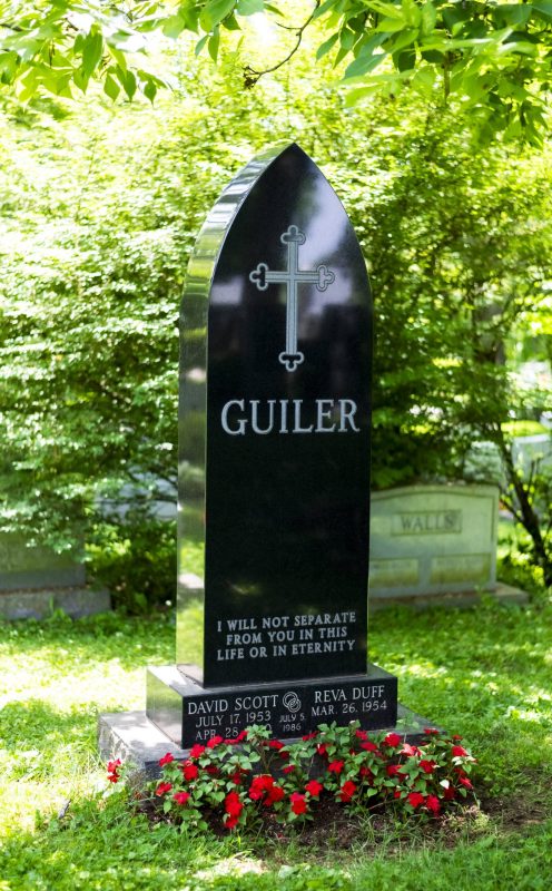 Guller Black Granite Unique Shape Headstone