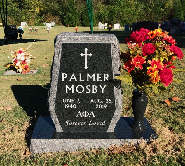 Mosby Unique Headstone Shape with Rock Around Border