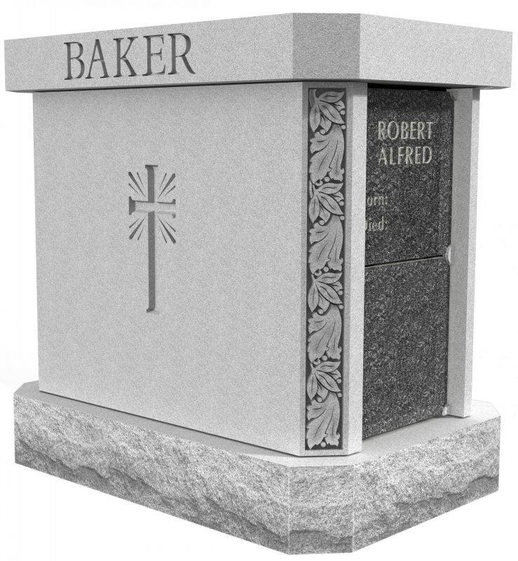 Cremation Columbariums Baker Memorial with Cross Design
