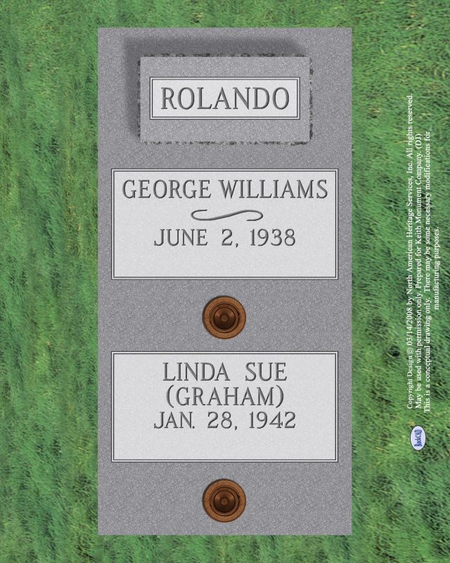 Flat Gray Cremation Memorial Marker