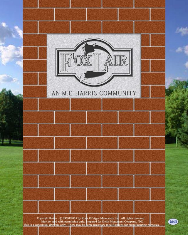 Fox Lair Community Granite Sign