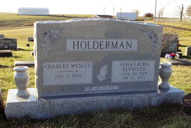 Holderman Gray Monument with Rose Carvings